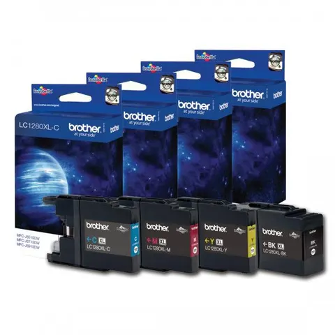 Tusz BROTHER LC-1280XLVALBP - CMYK, 3x1200 stron