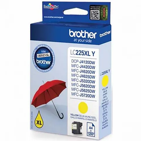 Tusz BROTHER LC-225XLY - żółty, 1200 stron