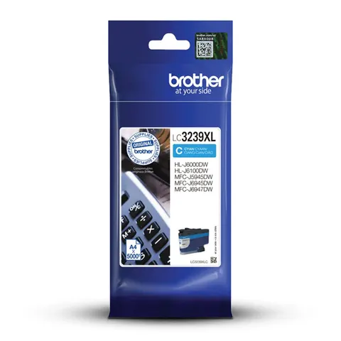 Tusz BROTHER LC-3239XLC - cyan, 5000 stron
