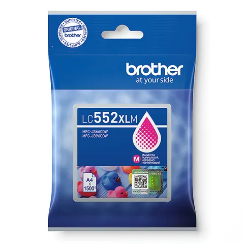 Tusz BROTHER LC552XLM - magenta, 1500 stron