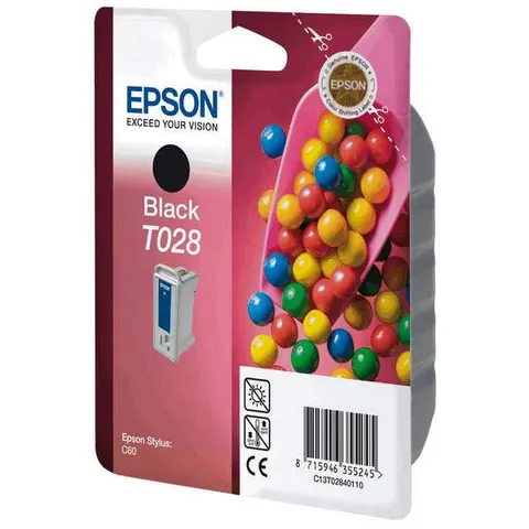 Tusz EPSON C13T028401 - czarny, 17ml, 600 stron