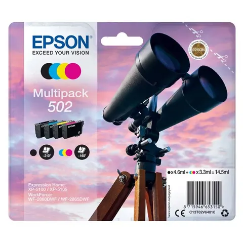 Tusz EPSON 502 - CMYK, 4,6ml, 550 stron