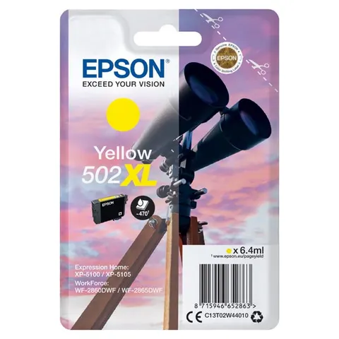 Tusz EPSON 502XL - żółty, 6,4ml, 470 stron