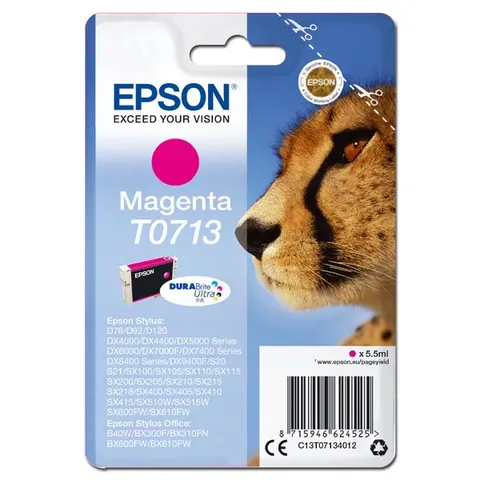 Tusz EPSON C13T07134012 - magenta, 5,5ml