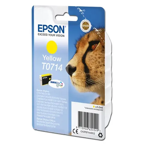 Tusz EPSON C13T07144012 - żółty, 5,5ml