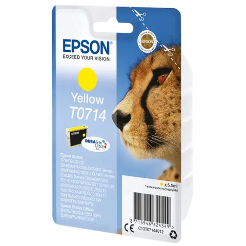 Tusz EPSON C13T07144022 - żółty, 5,5ml