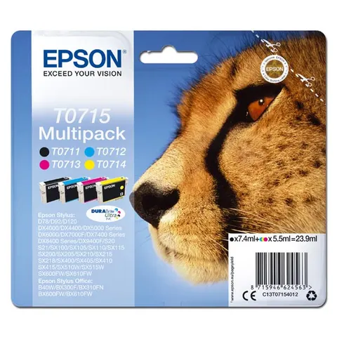 Tusz EPSON C13T07154012 - CMYK, 23,9ml