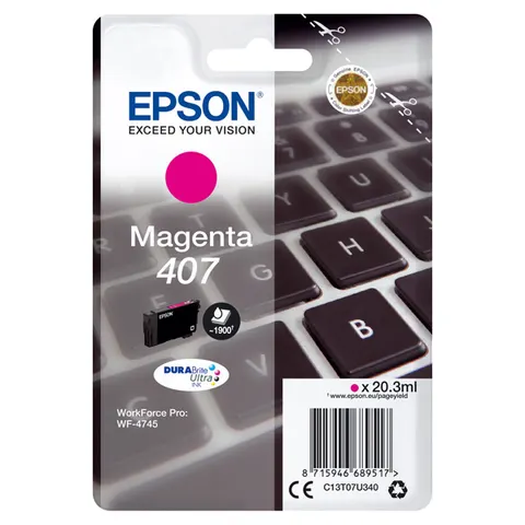 Tusz EPSON 407L - magenta, 20,3ml, 1900 stron