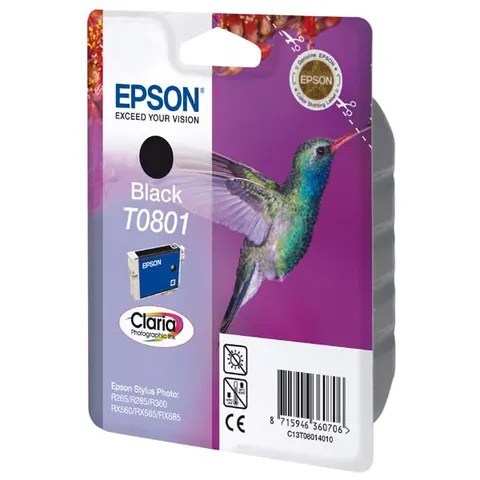 Tusz EPSON C13T08014011 - czarny, 7,4ml