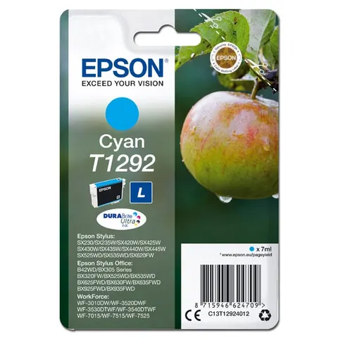 Tusz EPSON T1292 - cyan, 7ml, 485 stron