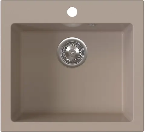 RUVETTI - DITTO 50 Zlew granitowy Beż 49x45 cm Syfon Gratis
