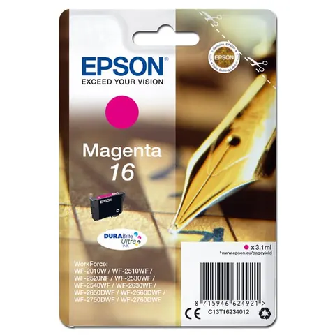 Tusz EPSON T162340 - magenta, 3,1ml