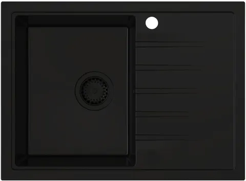RUVETTI - AXEL 140 Czarny Full black – zlewozmywak granitowy, 680x495 Syfon Gratis