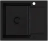 RUVETTI - SIGNUM 120 Zlew granitowy Czarny full black 59×50x 21 cm Syfon Gratis
