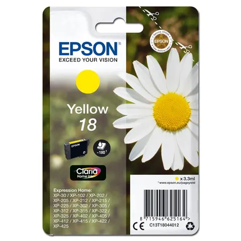 Tusz EPSON T180440 - żółty, 3,3ml