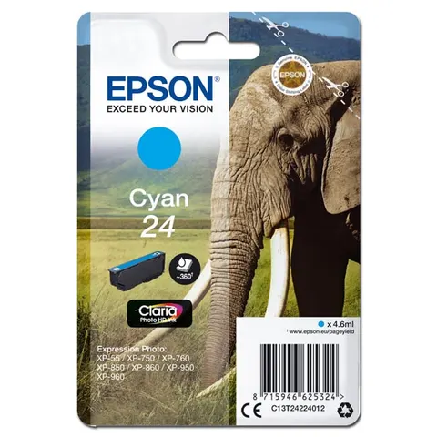 Tusz EPSON T2422 - cyan, 4,6ml