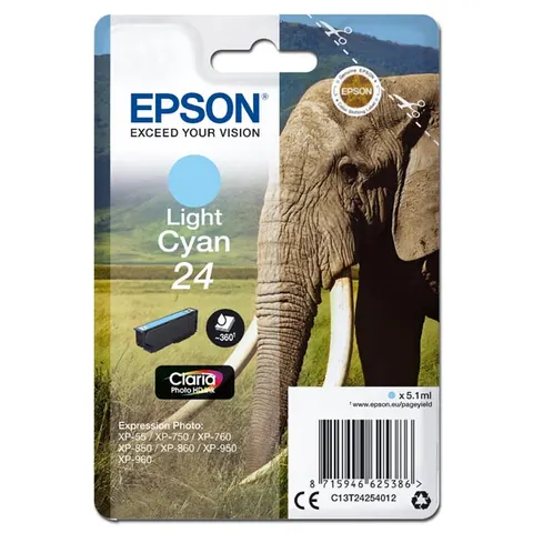 Tusz EPSON T2425 - jasny cyan, 5,1ml
