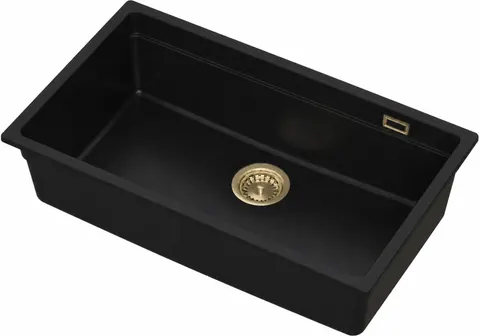 RUVETTI - LATIOS 80 PVD Czarny full black Podwieszany 74,5×43,5x21 syfon PVD szampan gratis