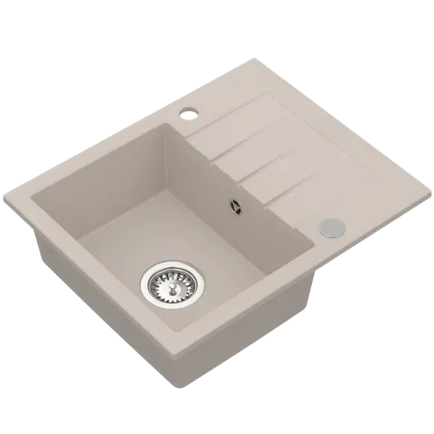 RUVETTI - MORRIS 120 Beżowy 57,6×47 cm Zlew granitowy syfon save space GRATIS