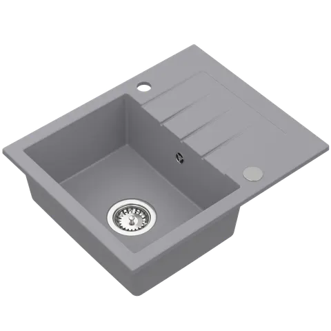 RUVETTI - MORRIS 120 szary 57,6×47 cm Zlew granitowy syfon save space GRATIS