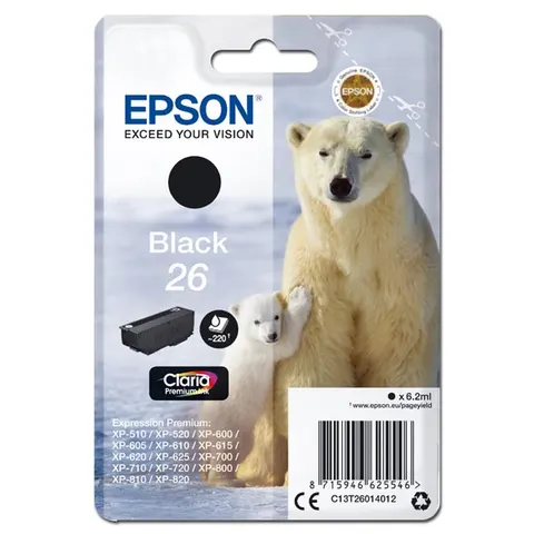Tusz EPSON T260140 - czarny, 6,2ml