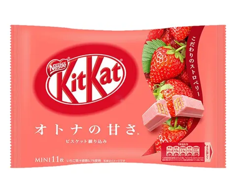 Nestle KitKat o smaku truskawkowym 10 szt., 124.3g
