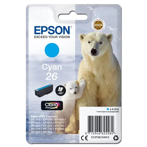 Tusz EPSON T261240 - cyan, 4,5ml