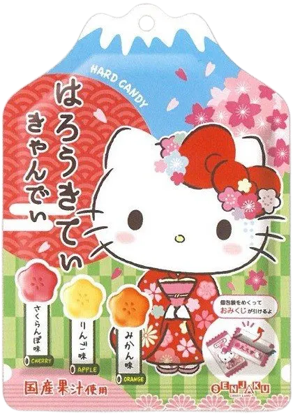 Hello Kitty cukierki o smaku wiśni, jabłka i mandarynki, 61g