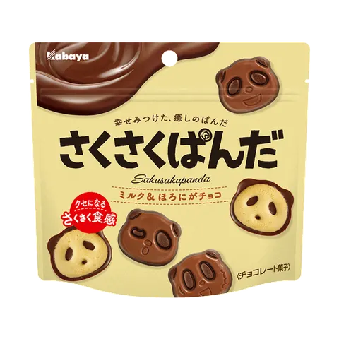Kabaya Sakusaku Panda ciastka w polewie czekoladowej, 47g
