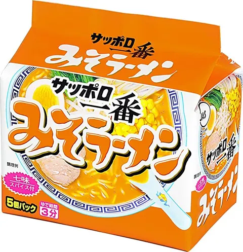 Sapporo Ichiban Ramen instant o smaku Miso, 5 szt. x 100g