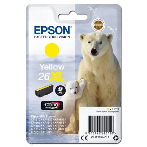 Tusz EPSON T263440 - żółty, 9,7ml