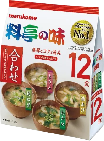 Marukome instant zupa Miso 4 smaki 12szt., 216g