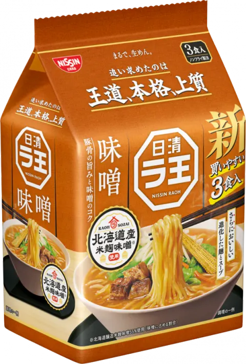 Nissin Raoh Ramen instant o smaku Miso, 3szt. x 99g