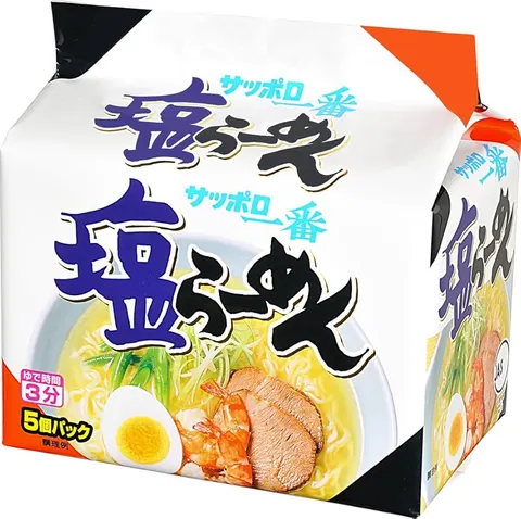 Sapporo Ichiban Ramen instant o smaku shio, 5 szt. x 100g
