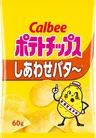 Calbee Shiawase Butter chipsy ziemniaczane o smaku słodko-słonego masła, 60g