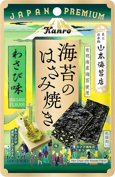 Kanro chrupiące wodorosty Nori z Wasabi, 4,4g