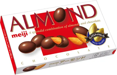 Meiji Almond prażone migdały w czekoladzie, 79g