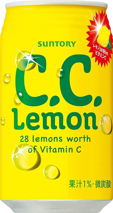 Suntory C. C. Lemon cytrynowy napój gazowany z witaminą C, 350ml