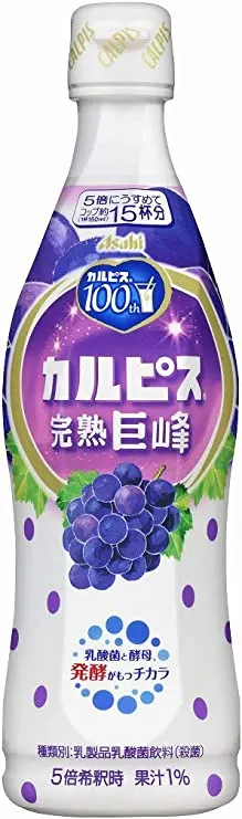 Asahi Calpis probiotyczny napój mleczny z sokiem z winogron Kyoho (koncentrat), 470ml