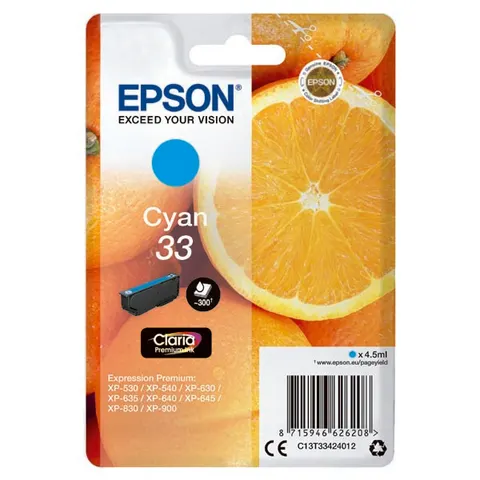 Tusz EPSON T33 - cyan, 4,5ml