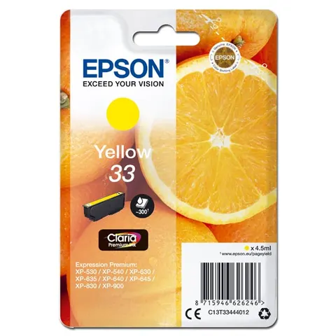 Tusz EPSON T33 - żółty, 4,5ml