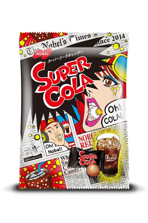Nobel Super Cola kwaśne cukierki o smaku coli, 88g