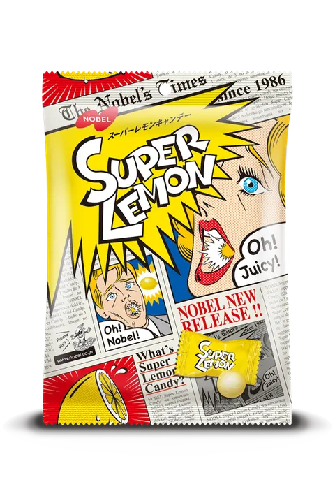 Nobel Super Lemon kwaśne cukierki o smaku cytryny, 88g