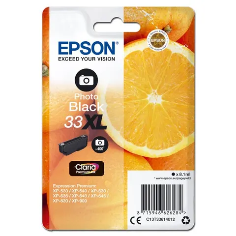 Tusz EPSON T33XL - photo czarny, 8,1ml