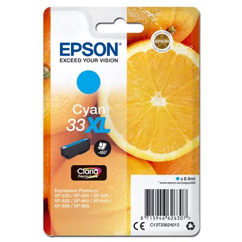 Tusz EPSON T33XL - cyan, 8,9ml