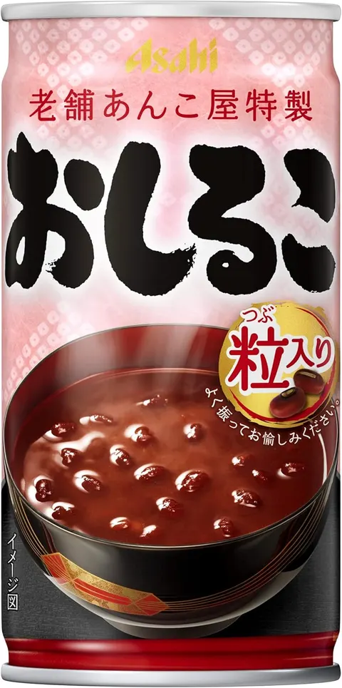 Asahi Oshiruko słodka zupa z czerwonej fasoli Adzuki, 190ml