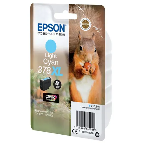 Tusz EPSON C13T37954010 - jasny cyan, 10,3ml
