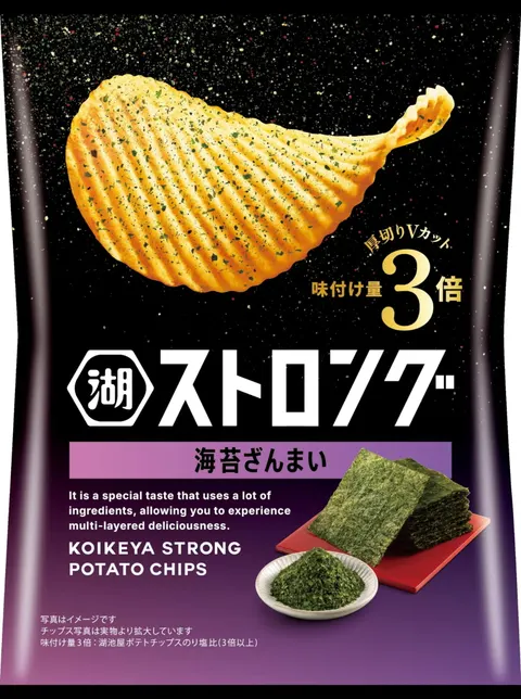Koikeya Strong chipsy ziemniaczane o smaku nori, 53g