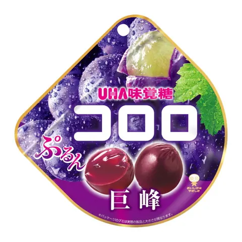 UHA Kororo żelki o smaku czerwonego winogrona, 48g