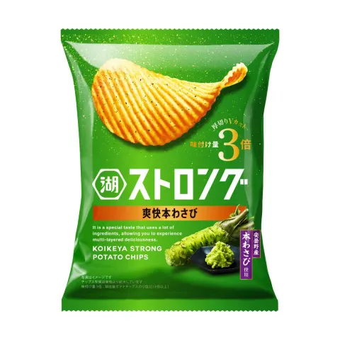 Koikeya Strong chipsy o smaku prawdziwego wasabi, 52 g